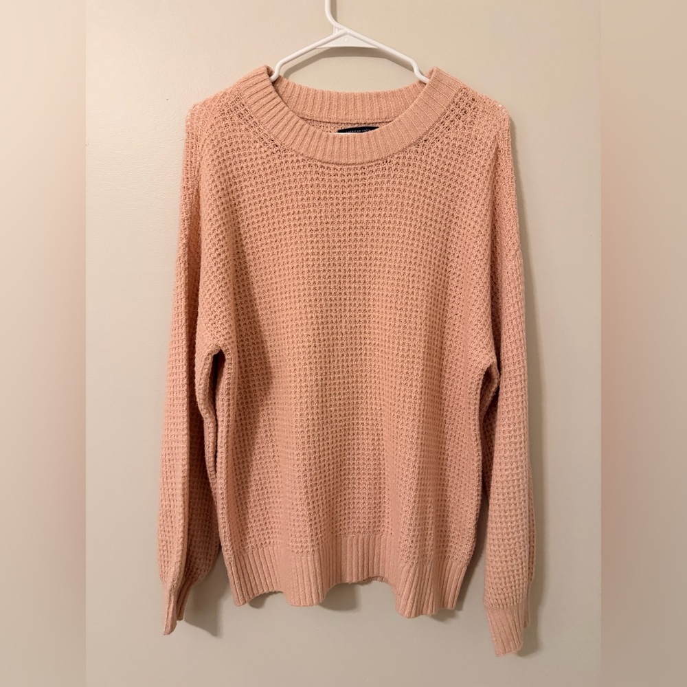 American Eagle Outfitters Peach Crew Neck Sweater